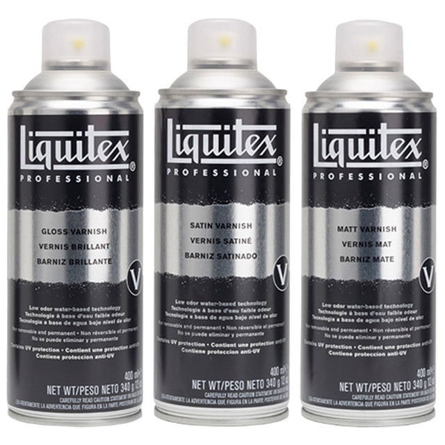 Liquitex Professional Acrylic Varnish Spray – Gloss / Matt / Satin Finish – 400 ml - Retail Maharaj