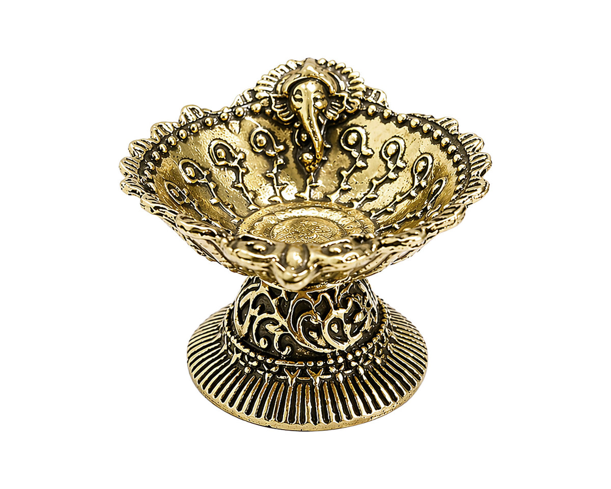 Ganesh Dipak 1" Brass