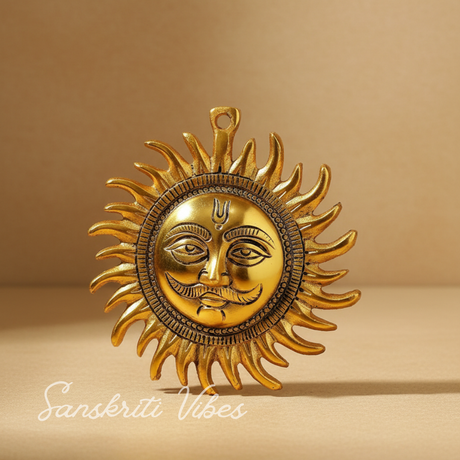 Sun (Suraj) Wall Hanging Decorative Showpiece for Door Hanging Home Decor – 13 cm - Retail Maharaj