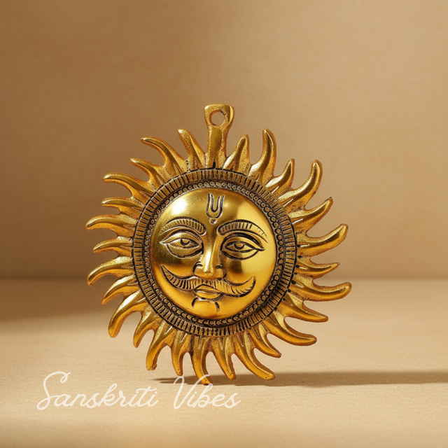 Sun (Suraj) Wall Hanging Decorative Showpiece for Door Hanging Home Decor – 13 cm - Retail Maharaj