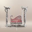 Handcrafted Laddu Gopal Metal Swing Jhula Krishna Hindola Palana Decorative Idol for Temple and Home Pooja Silver Finish by Sanskriti Vibes - Retail Maharaj