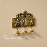 Tirupati Door Hanging Shankh Chakra Namah Latkan Gold Plated Antique Decorative Showpiece for Home - Retail Maharaj