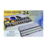 Daniel Smith 24-Color Hand Poured Watercolor Half Pan Set in a Metal Box - Retail Maharaj