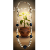 Pure Shyama Tulsi Triple Layer String Kanthi Mala – Classic & Trendy 18-Inch Necklace with Black Crystal Beads - Retail Maharaj