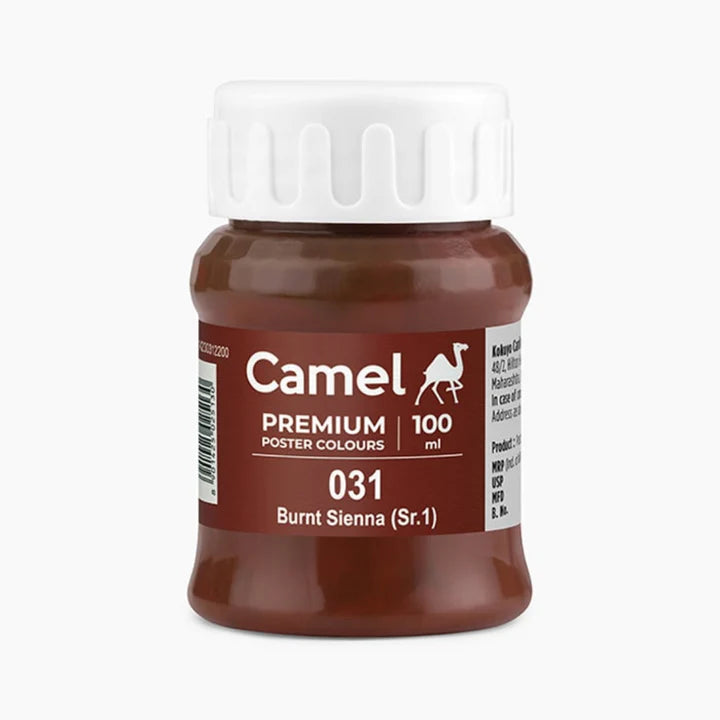 Camel Premium Poster Colours 100ml – Burnt Sienna - Retail Maharaj