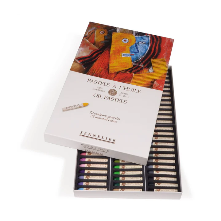 Sennelier Oil Pastel Assorted Set of 72 Colors in Wooden Box - Retail Maharaj