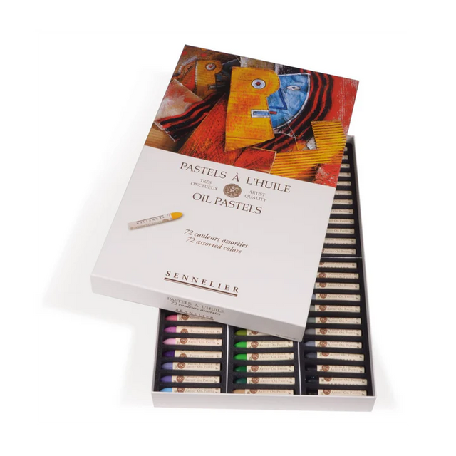 Sennelier Oil Pastel Assorted Set of 72 Colors in Wooden Box - Retail Maharaj