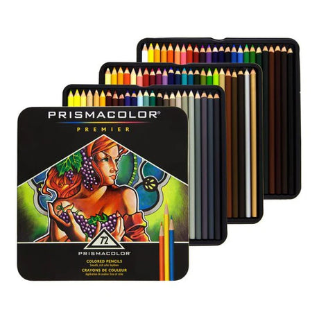Prismacolor Premier Professional Colored Pencil Set of 72 for Artists Drawing and Blending - Retail Maharaj