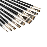 Camlin Kokuyo Artist Paint Brush Mix Series 70, 71 & 72 Set of 10 - Retail Maharaj