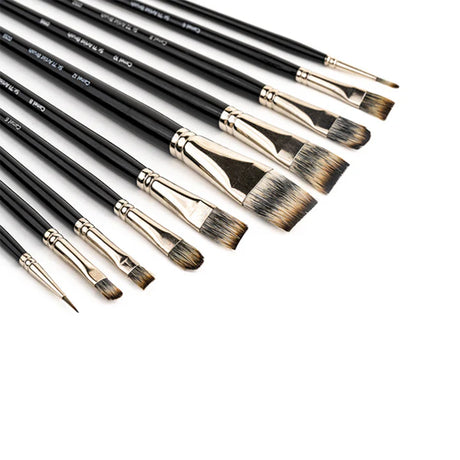 Camlin Kokuyo Artist Paint Brush Mix Series 70, 71 & 72 Set of 10 - Retail Maharaj