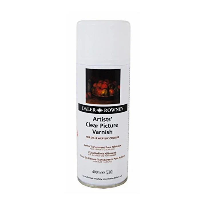 Daler Rowney Artists Clear Picture Varnish Aerosol – 400 ml - Retail Maharaj