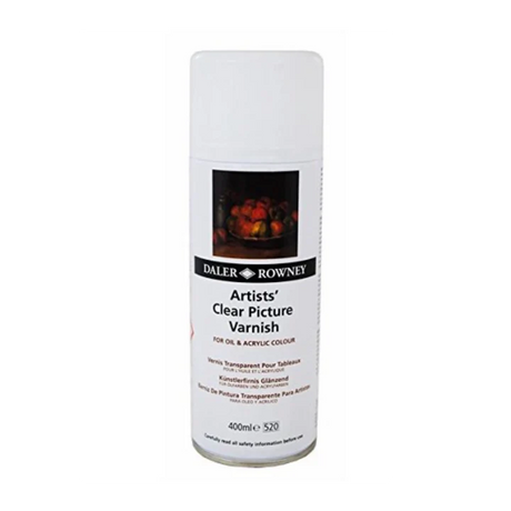 Daler Rowney Artists Clear Picture Varnish Aerosol – 400 ml - Retail Maharaj