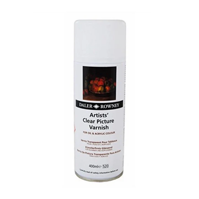 Daler Rowney Artists Clear Picture Varnish Aerosol – 400 ml - Retail Maharaj