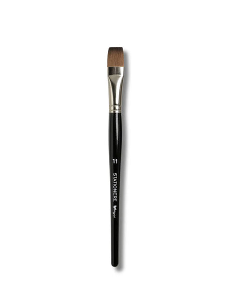 Stationerie Flat Brush No. 11 Kolinsky Synthetic - Retail Maharaj