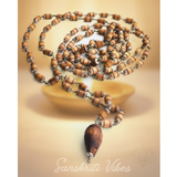 Conch/Shank Design Handmade Tulsi Kanthi Mala – Sacred Tulsi Beads with Conch Symbol - Retail Maharaj