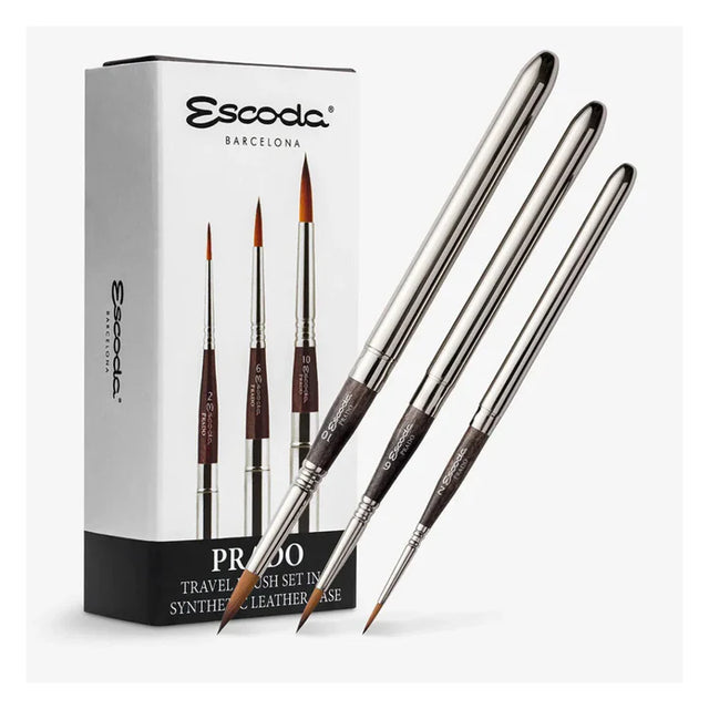 Escoda Prado Tame Synthetic Travel Brush Set Series 1468 - Retail Maharaj