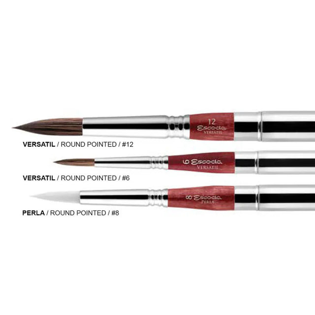 Escoda Red Synthetic Travel Brush Set Series 1270 - Retail Maharaj