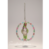Metal Parrot Statue Door Hanging Ethnic Decorative Showpiece for Home Decor - Retail Maharaj
