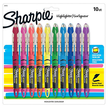Sharpie Accent Liquid Highlighter Pen 10-Piece Assorted Colors Set - Retail Maharaj