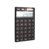 Deli Touch Screen 12 Digit Dual Power Electronic Calculator with 120 Step Check - Retail Maharaj