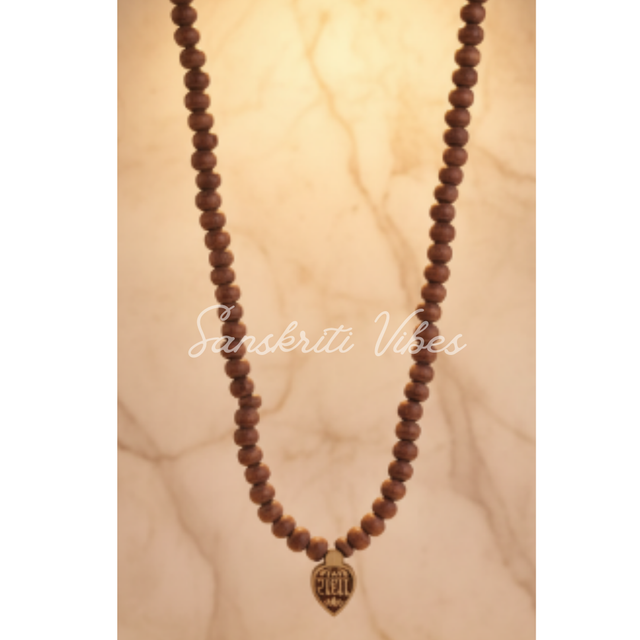 Small Radha Locket Kanthi Mala – Sacred Necklace for Spiritual Healing & Protection - Retail Maharaj