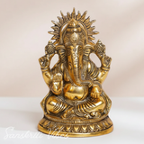 Ganesha Metal Statue for Temple Pooja and Home Decoration - Retail Maharaj