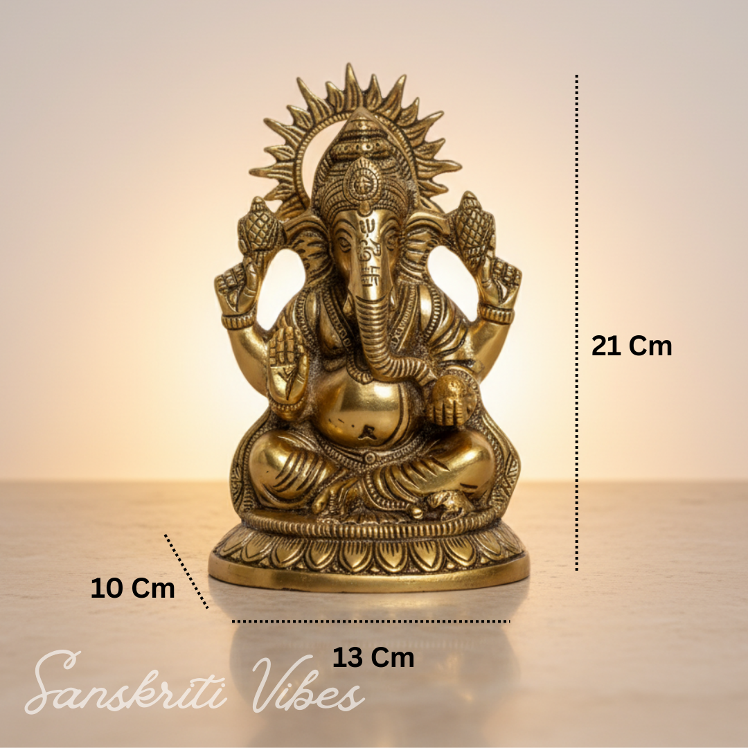 Ganesha Metal Statue for Temple Pooja and Home Decoration - Retail Maharaj