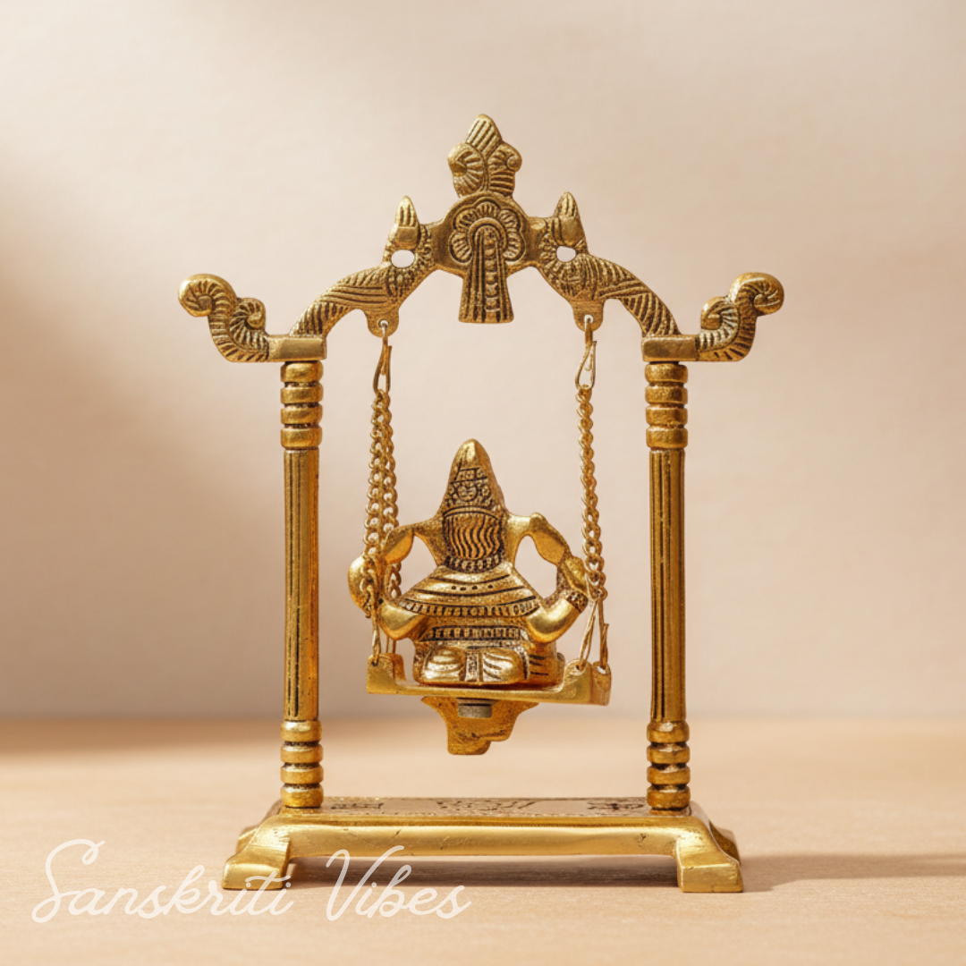 Ganesh Ji Jhula Idol Decorative Showpiece for Home and Pooja Room - Retail Maharaj