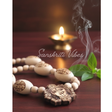 Shri Ambey Naam Carved Tulsi Locket Mala – Pure Handcrafted Original Tulsi Beads Kanthi Mala for Devi Bhakti & Protection - Retail Maharaj