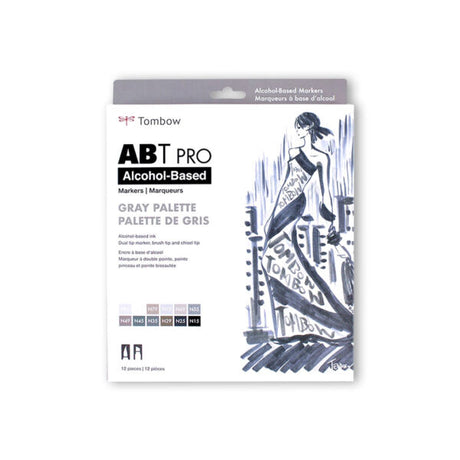 Tombow ABT PRO Alcohol Based Dual Tip Art Markers Palette Set of 12 - Retail Maharaj