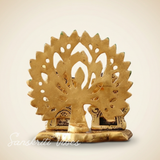 Metal Home Decorative Kalpavriksha Tree With Laxmi Ganesha Idols Gold Plated - Retail Maharaj
