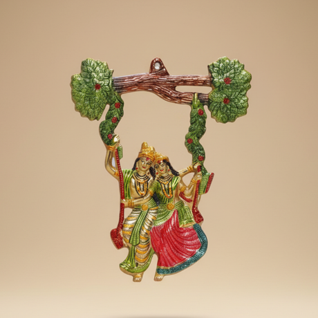 Handcrafted Radha Krishna Metal Statue Decorative Idol for Home Decor and Pooja by Sanskriti Vibes - Retail Maharaj
