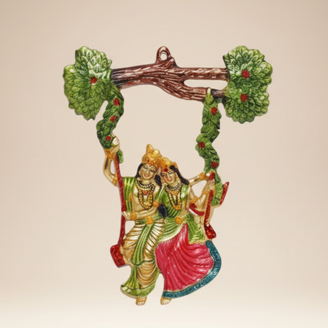 Handcrafted Radha Krishna Metal Statue Decorative Idol for Home Decor and Pooja by Sanskriti Vibes - Retail Maharaj