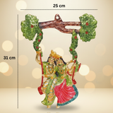 Handcrafted Radha Krishna Metal Statue Decorative Idol for Home Decor and Pooja by Sanskriti Vibes - Retail Maharaj
