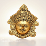 Metal Durga Mata Face Wall Hanging Sculpture Ambe Maa Religious Durga Head for Home Decor, Office, Diwali and Navratri - Retail Maharaj