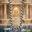 Silver & Natural Black Tulasi Basil Rosary Beads Chain – 24-Inch Handcrafted Spiritual Necklace for Meditation & Devotion (5.8 gm) - Retail Maharaj