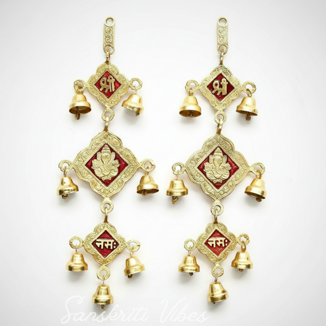 Wall Hanging Bells Multicolor Decorative Showpiece – 27 Cm (Aluminium) - Retail Maharaj