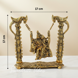Radha Krishna Jhula Metal Idol for Home Decor and Spiritual Gift - Retail Maharaj