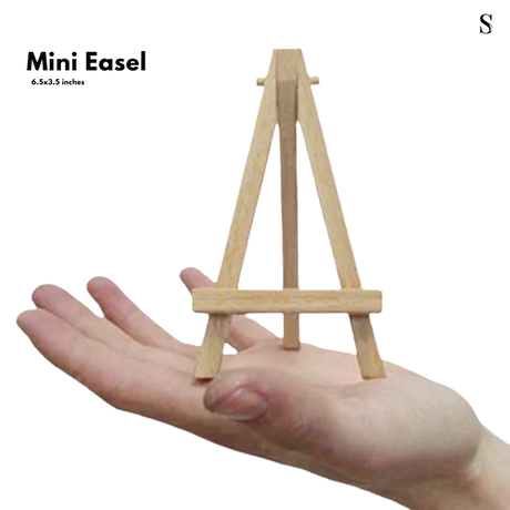 Stationerie Mini Wooden Easel 6.5 x 3.5 inch – Portable Desktop Display - Retail Maharaj