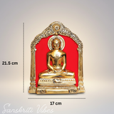 Metal Mahaveer On Thin Metal Frame Antique Finish Decorative Showpiece for Table and Wall Hanging - Retail Maharaj