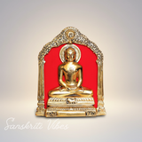 Metal Mahaveer On Thin Metal Frame Antique Finish Decorative Showpiece for Table and Wall Hanging - Retail Maharaj