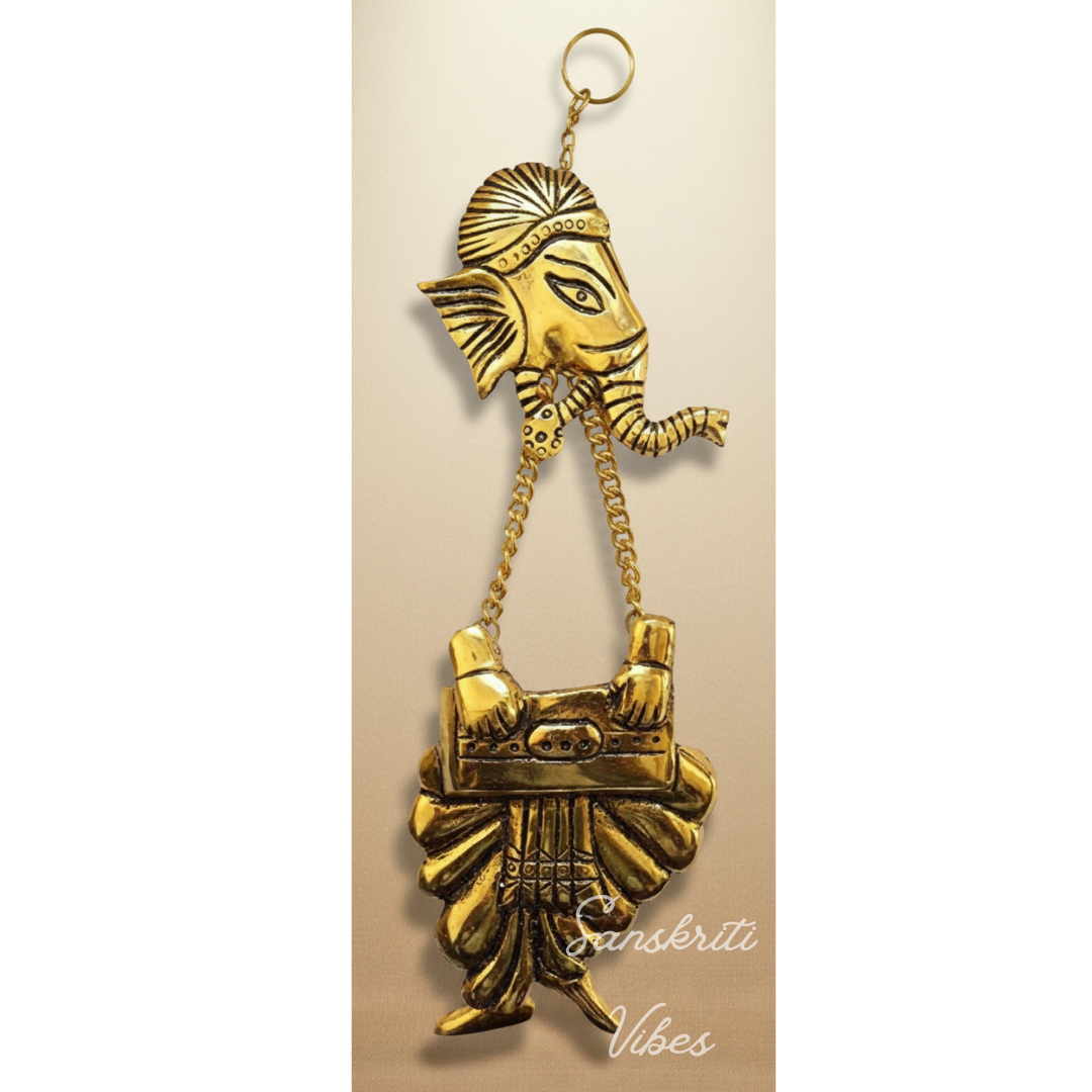 Wall Hanging Ganesha Ji Decorative Aluminium Wall Art Beautiful Ganesh Wall Decor Ideal for Home and Wedding Gifts - Retail Maharaj