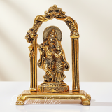 Radha Krishna Metal Idol Gold Antique Finish for Pooja and Home Decor - Retail Maharaj