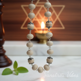 Sterling Silver Original Tulsi Mala – 20 Inch Spiritual Necklace with 10 mm Beads, 92.5% Pure Silver, 22 gm - Retail Maharaj