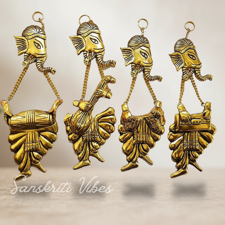 Wall Hanging Ganesha Ji Decorative Aluminium Wall Art Beautiful Ganesh Wall Decor Ideal for Home and Wedding Gifts - Retail Maharaj