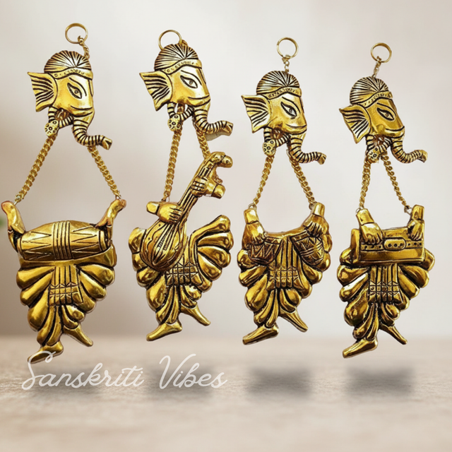 Wall Hanging Ganesha Ji Decorative Aluminium Wall Art Beautiful Ganesh Wall Decor Ideal for Home and Wedding Gifts - Retail Maharaj