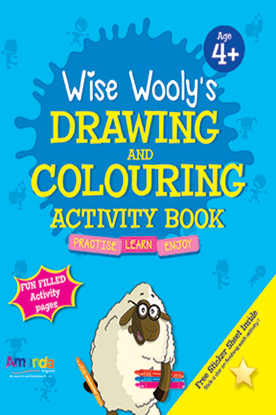 Wise Wooly's Drawing & Colouring Activity Book Age 4+ - Retail Maharaj