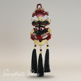 Metal Narsingh Kirtimukha Nazar Battu with Naag Ganesha Suraksha Kawach Mask Aluminium Evil Eye Protection Wall Hanging for Home and Office 10 Inch Multi Color - Retail Maharaj