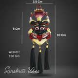 Metal Narsingh Kirtimukha Nazar Battu with Naag Ganesha Suraksha Kawach Mask Aluminium Evil Eye Protection Wall Hanging for Home and Office 10 Inch Multi Color - Retail Maharaj
