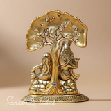 Radha Krishna Under Kadam Tree Metal Statue for Home Decor and Spiritual Gifting - Retail Maharaj